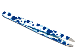 Pinzette 'mukka' abgeschrägt blau 9,5cm //RV715 ***#